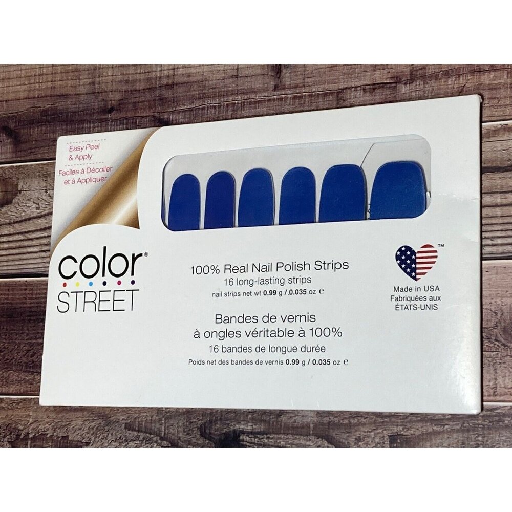 Color Street Strobe Lights Shimmer Blue Nail Polish Strips